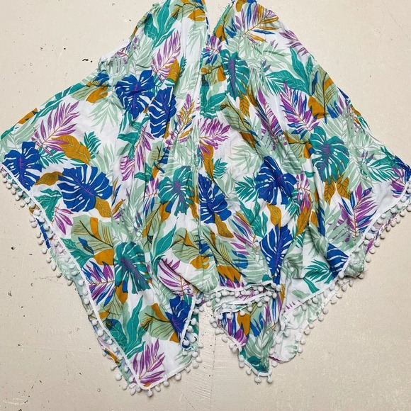 Goa Beachwear by Japna Beach Dress Womens Medium Tropical Swim Cover Up Floral - Picture 9 of 10